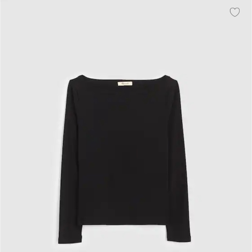 Madewell Black Boatneck Long-Sleeve Top